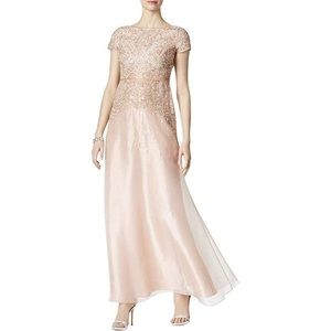 Adrianna Papell Beaded Organza Dress